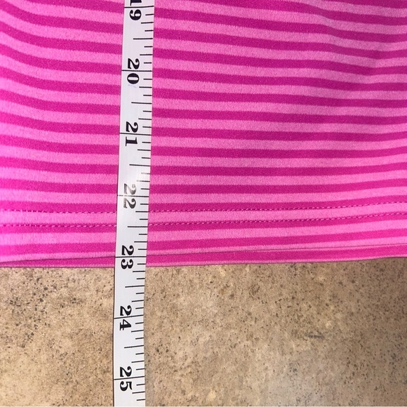 Footjoy shirt - pink striped short sleeve polo with TPC Sawgrass patch - Picture 10 of 10
